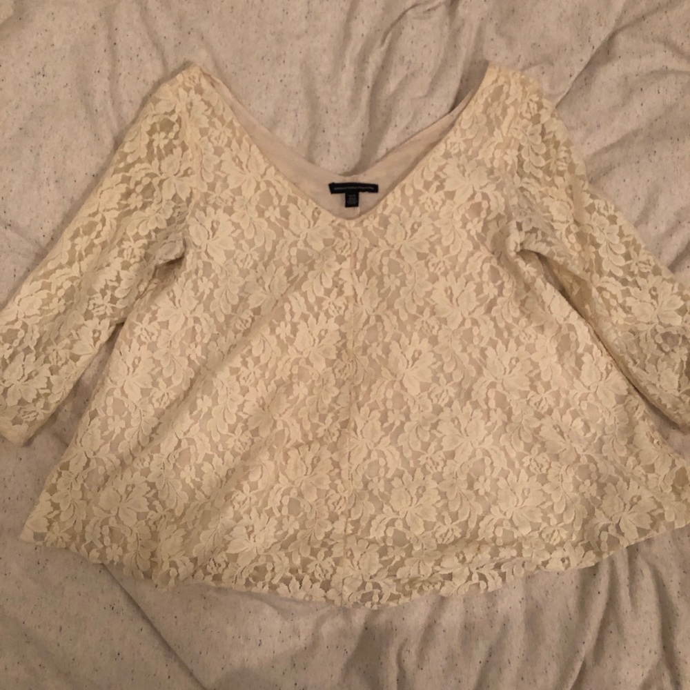 Dressy white lace shirt